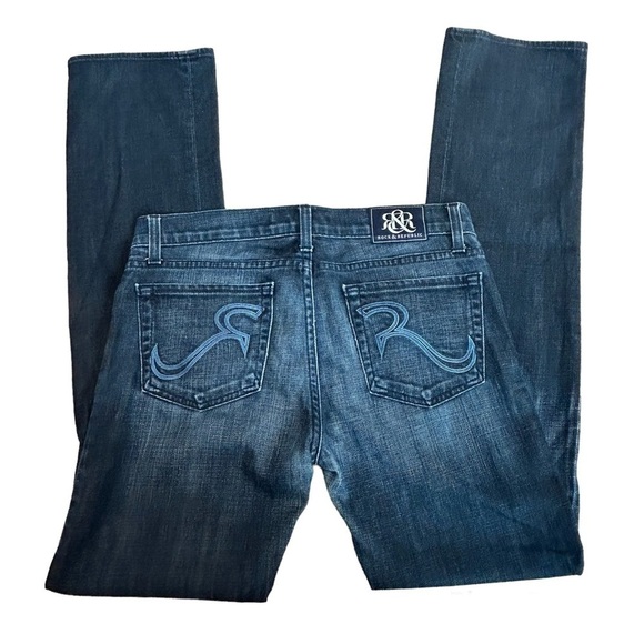 ROCK & Republic Brie Boot Cut blue denim jeans Sz 27 - Picture 3 of 14